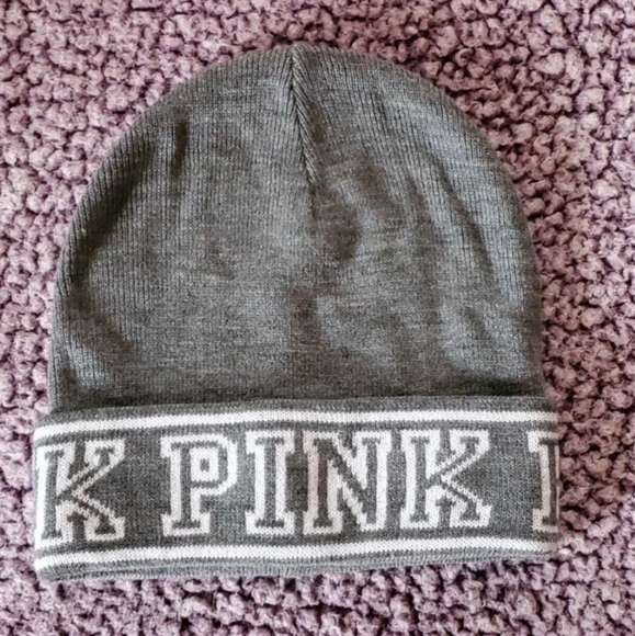 PINK VS Cozy Hat & Scarf Set Gray - Picture 3 of 5